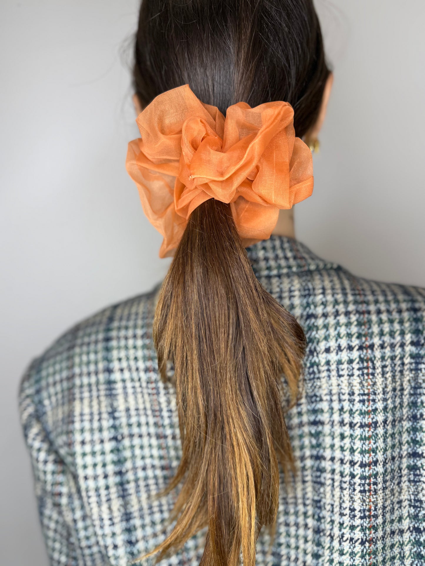 SCRUNCHIES in organza arancione