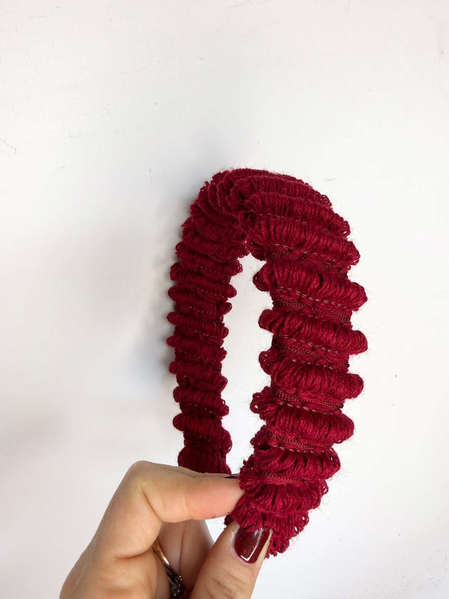 Cerchietto corona medio rosso