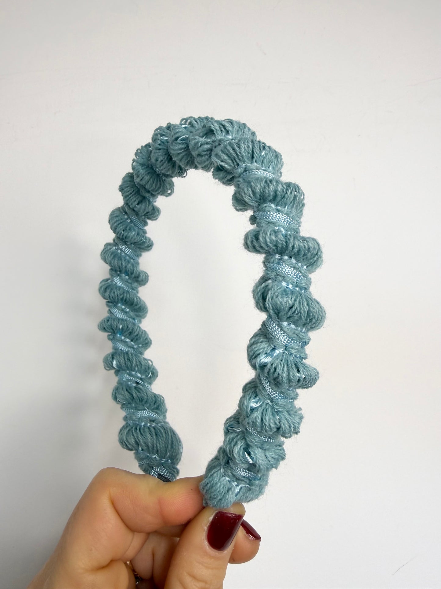 Cerchietto corona piccolo azzurro
