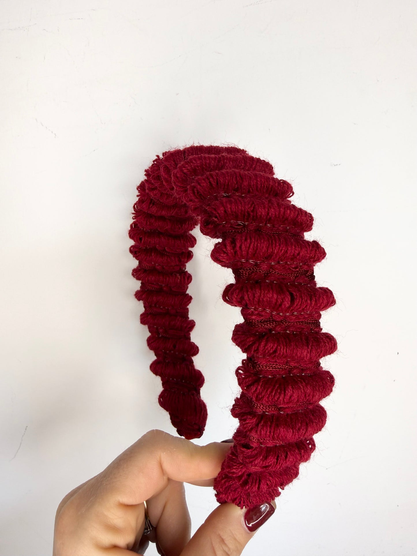 Cerchietto corona medio rosso