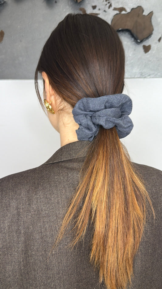 SCRUNCHIES in lino grigio chiaro