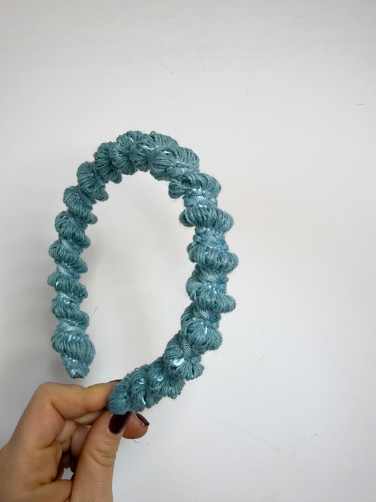 Cerchietto corona piccolo azzurro