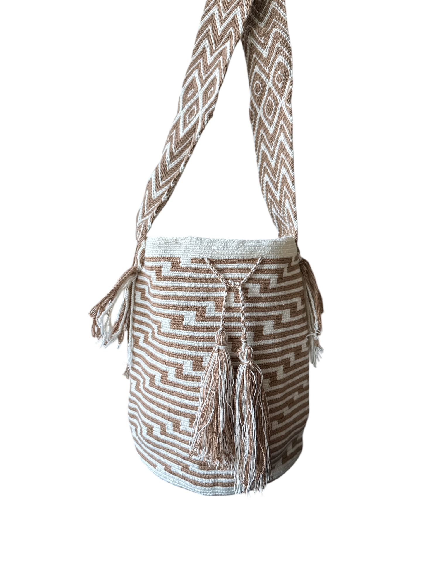 Mochilla panna e beige